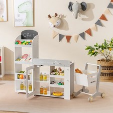 Kids Wooden Play Store White
