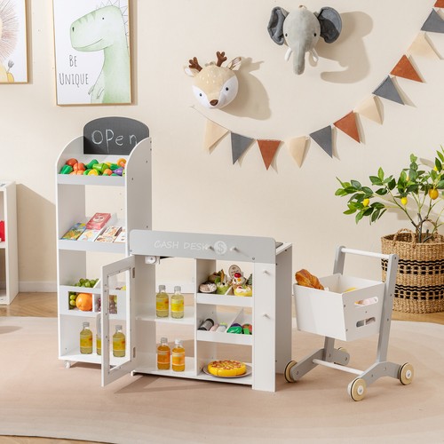 Kids wooden play store white - kids,