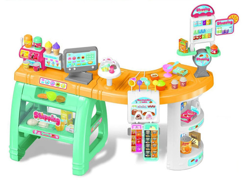 Supermarket and candy - and,