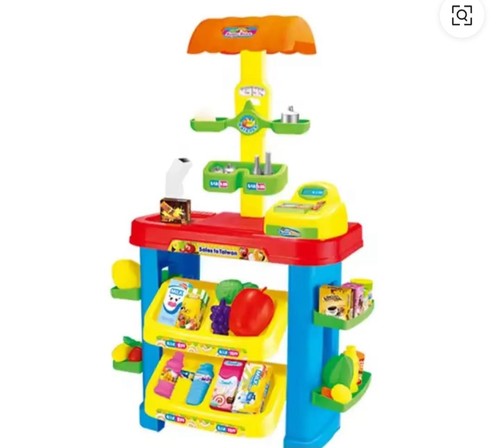 Kids play supermarket set with - play,