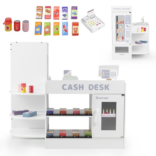 Costway wooden supermarket - wooden,