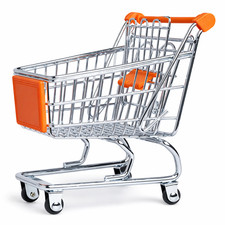 Mini Metal Shopping Trolley