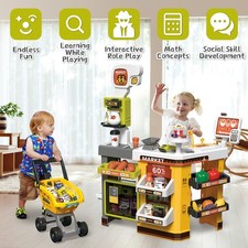 65PCS Supermarket Cart Toys