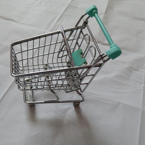 Mini metal shopping trolley - mini,