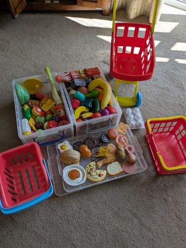Kids shopping trolley toy with - shopping,