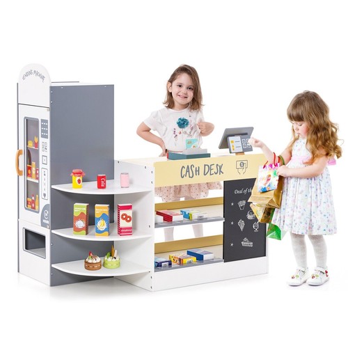 Wooden kids pretend - pretend, grocery