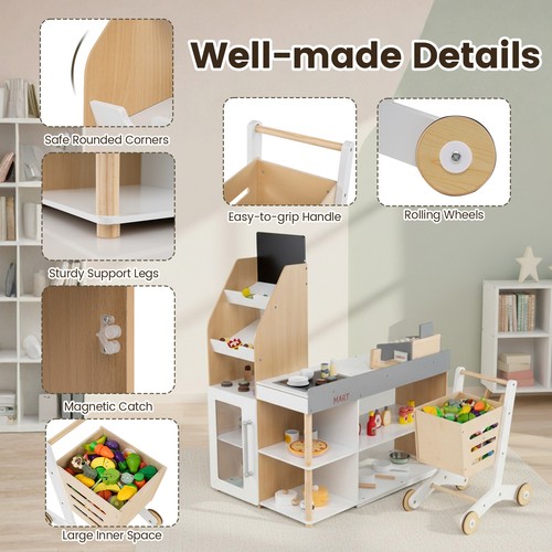 Grocery store playset wooden - store,