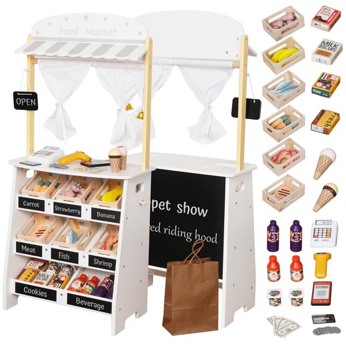 Wooden supermarket play toy - wooden,