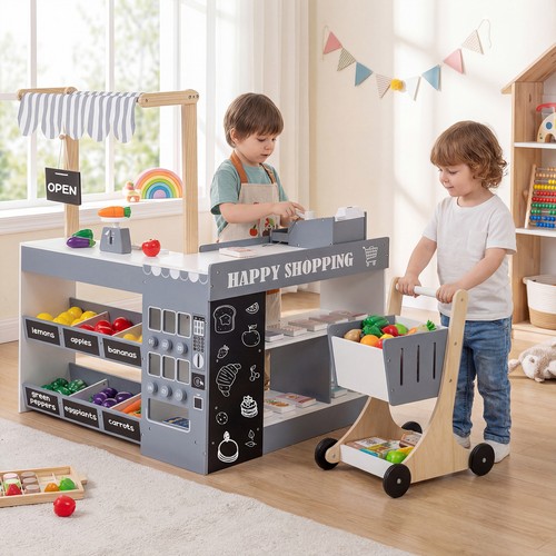 Grocery store playset wooden - grocery,