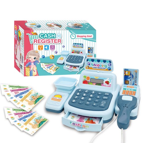 Cash register toy with scanner - with,