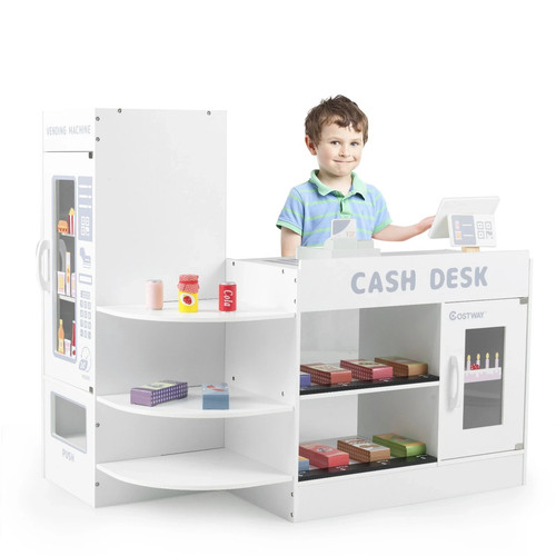 Costway wooden supermarket - wooden,
