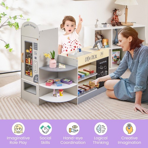 Kids wooden pretend grocery - pretend,